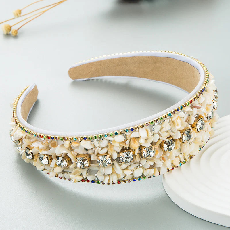 Cream & Gold Shell Hairband