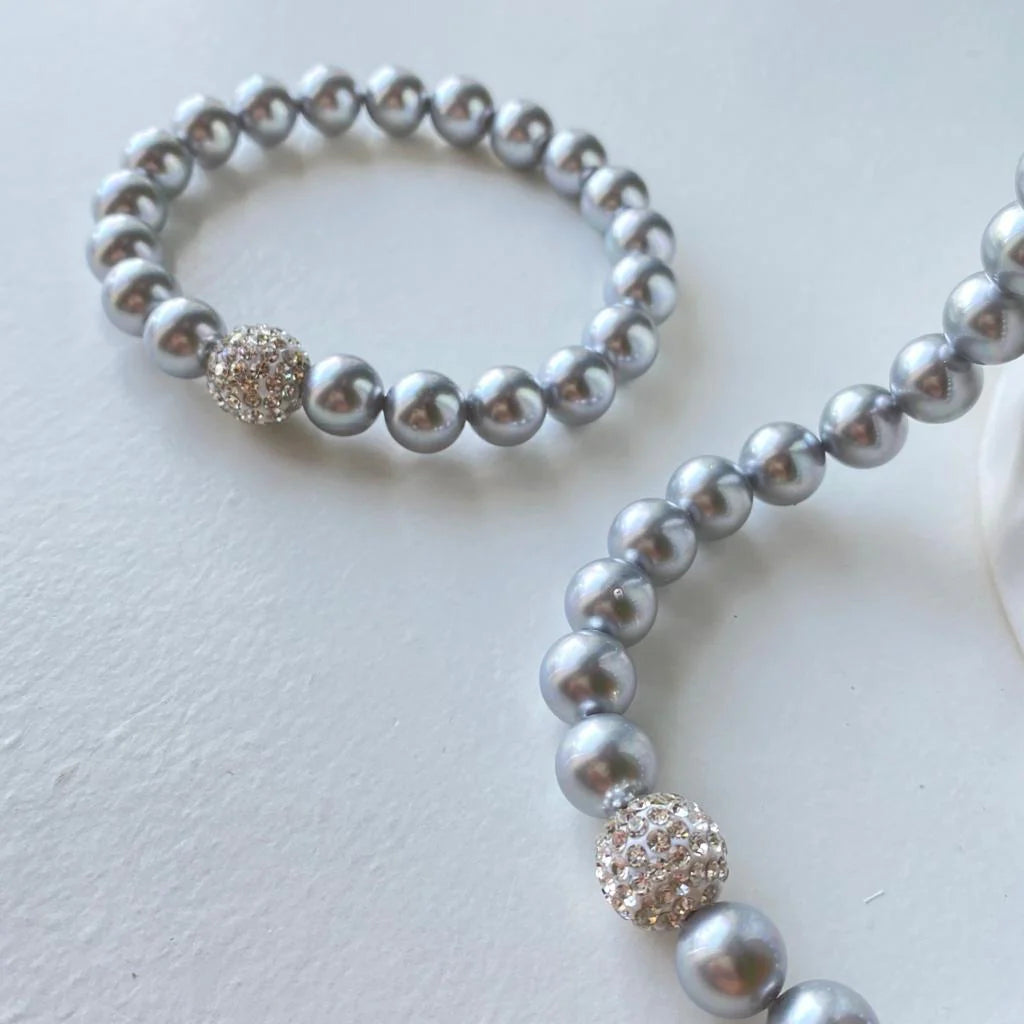 Grey Shell Pearl Set
