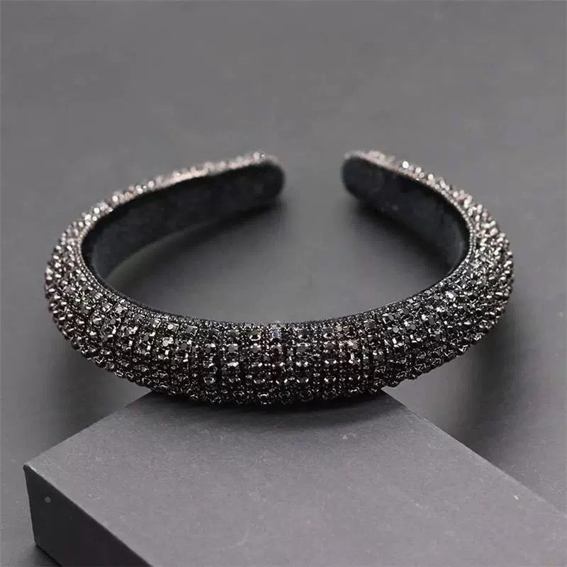 Black Crystal Crown Hairband