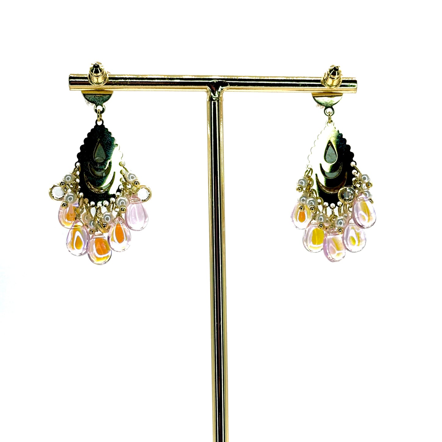 Pink Classic Medium Chandelier Earrings