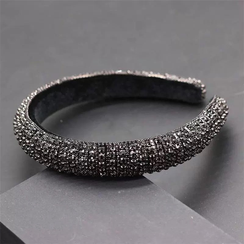 Black Crystal Crown Hairband