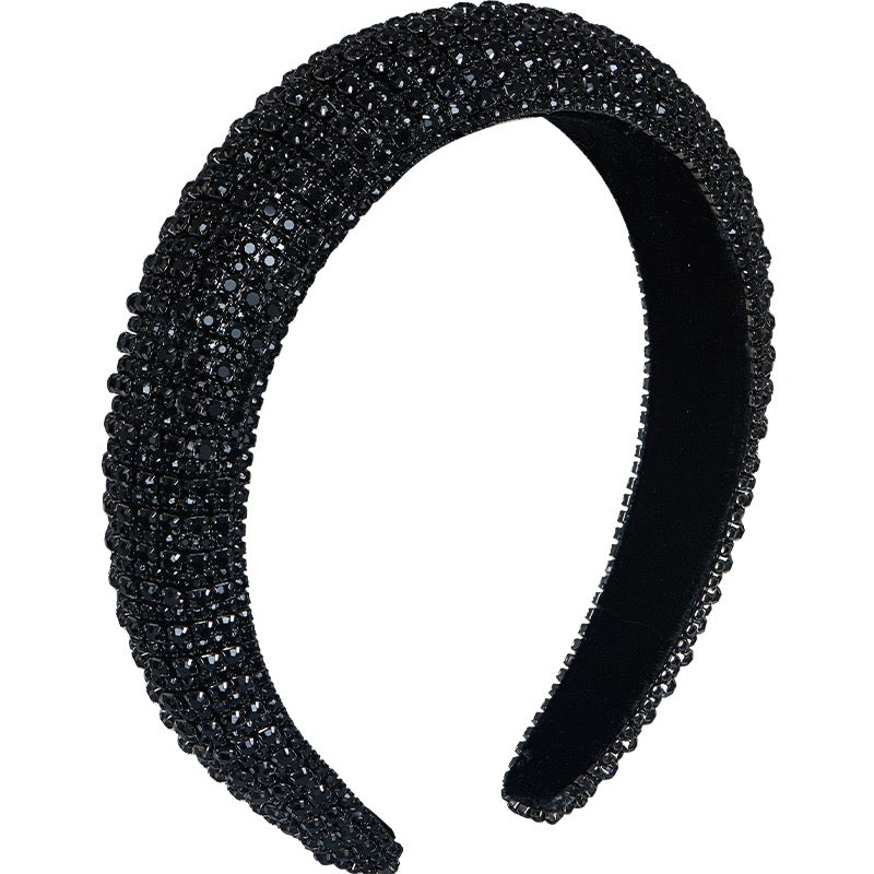 Black Crystal Crown Hairband