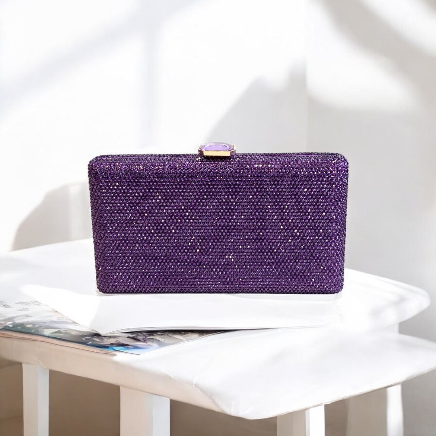 Brittany Glitz Clutch Purple