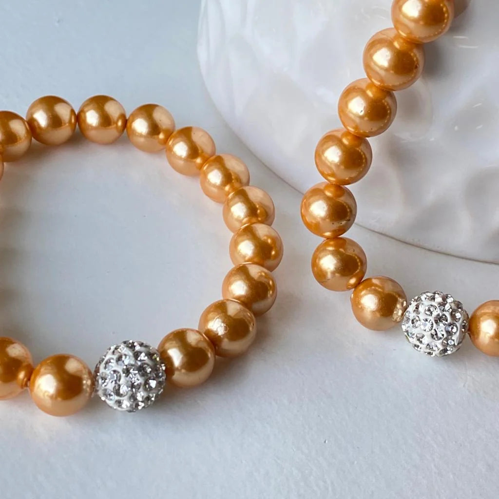 Gold Shell Pearl Set
