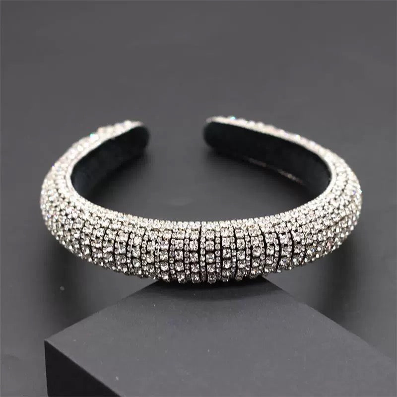 Silver Crystal Crown Hairband