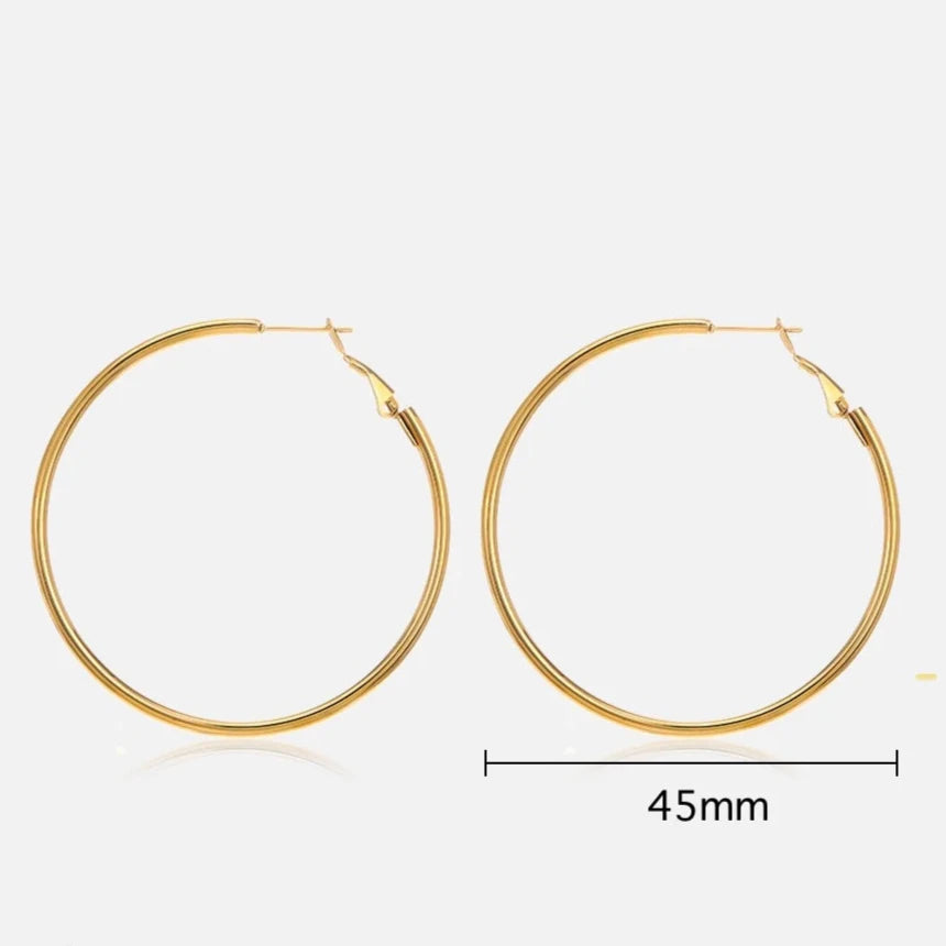 Gold 45 mm Hoops