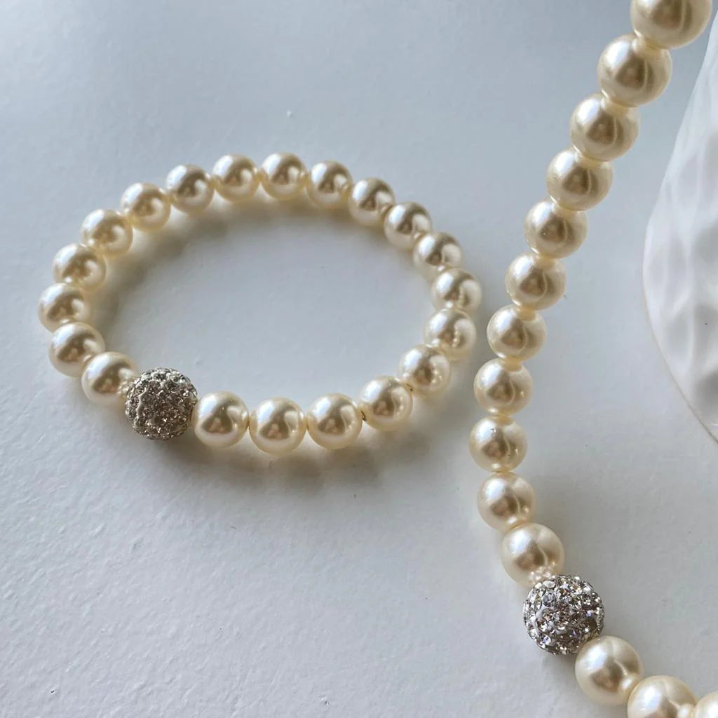 Cream Shell Pearl Set