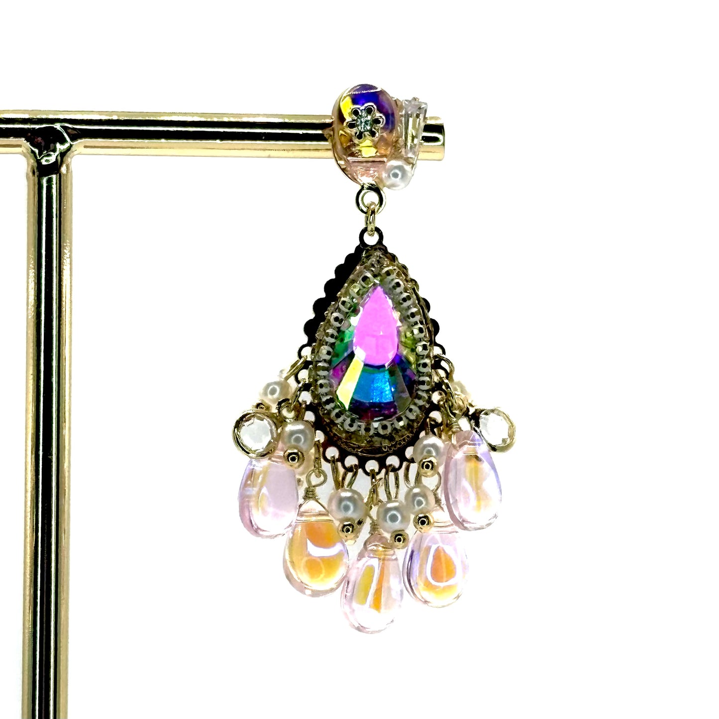 Pink Classic Medium Chandelier Earrings