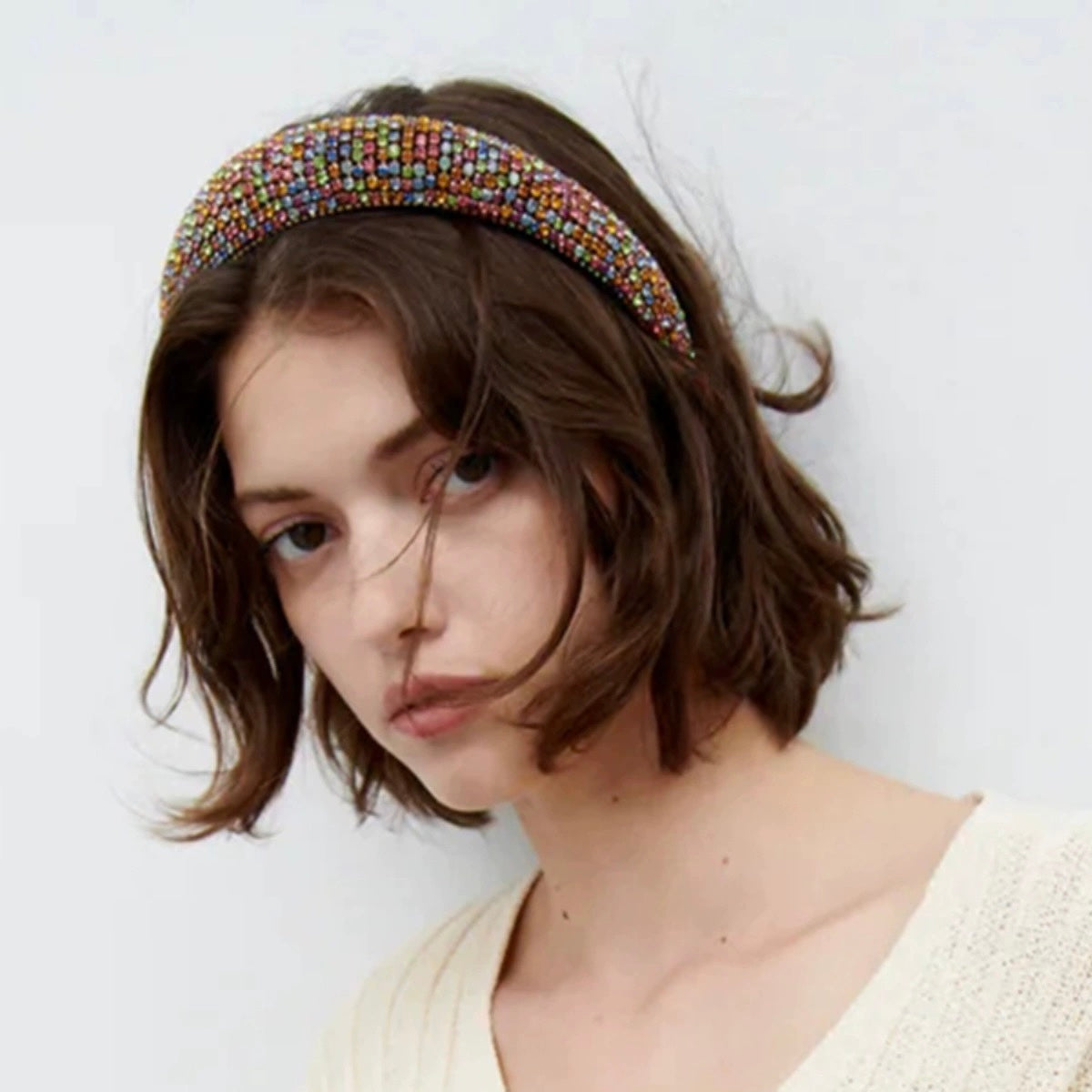Multicolour Crystal Crown Hairband