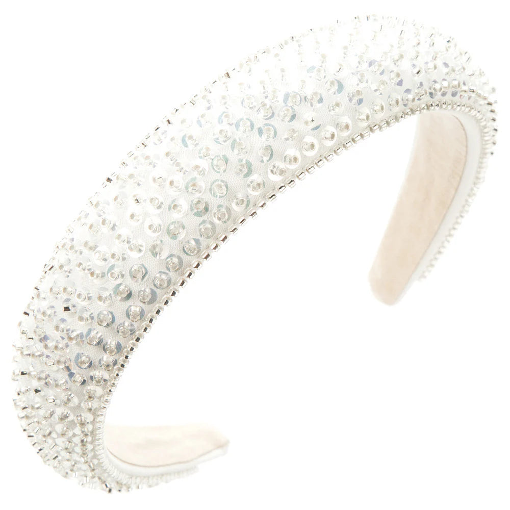 White Sequin Hairband