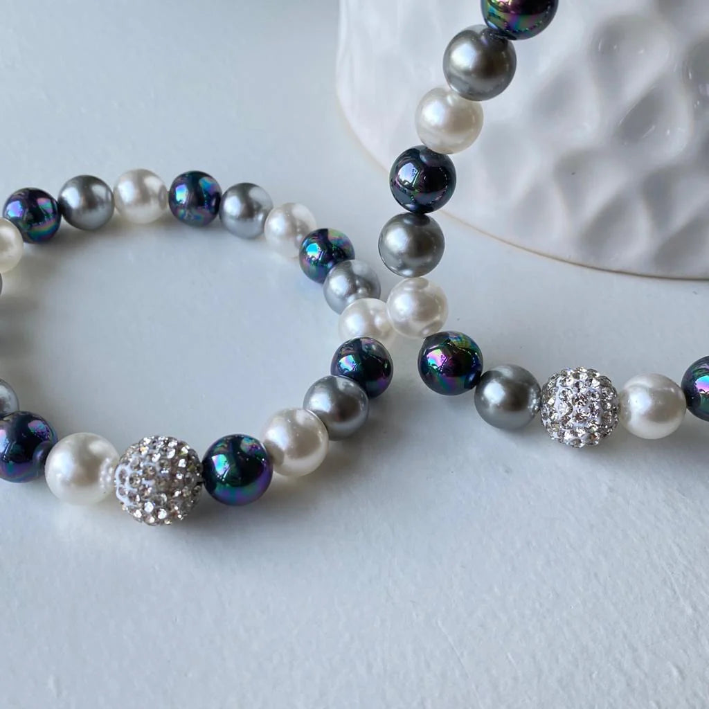 Blue Mix Shell Pearl Set