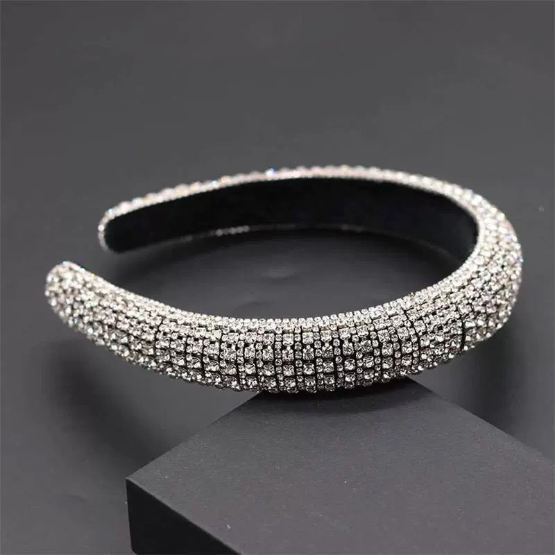 Silver Crystal Crown Hairband