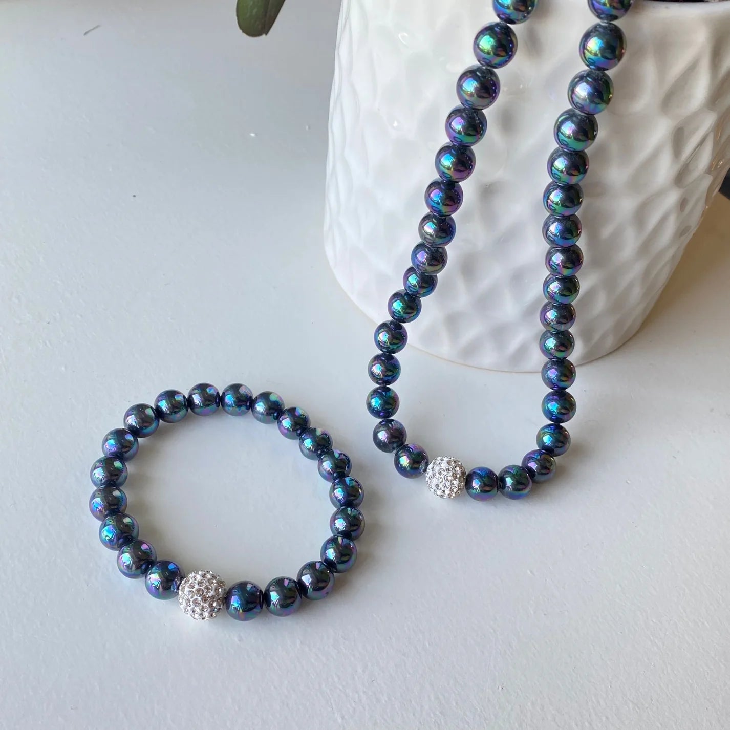 Blue Shell Pearl Set