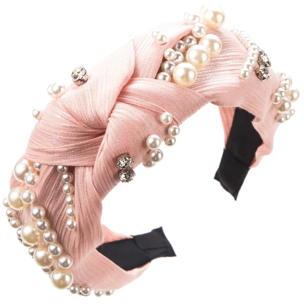 Pink Pearl Knot Hairband