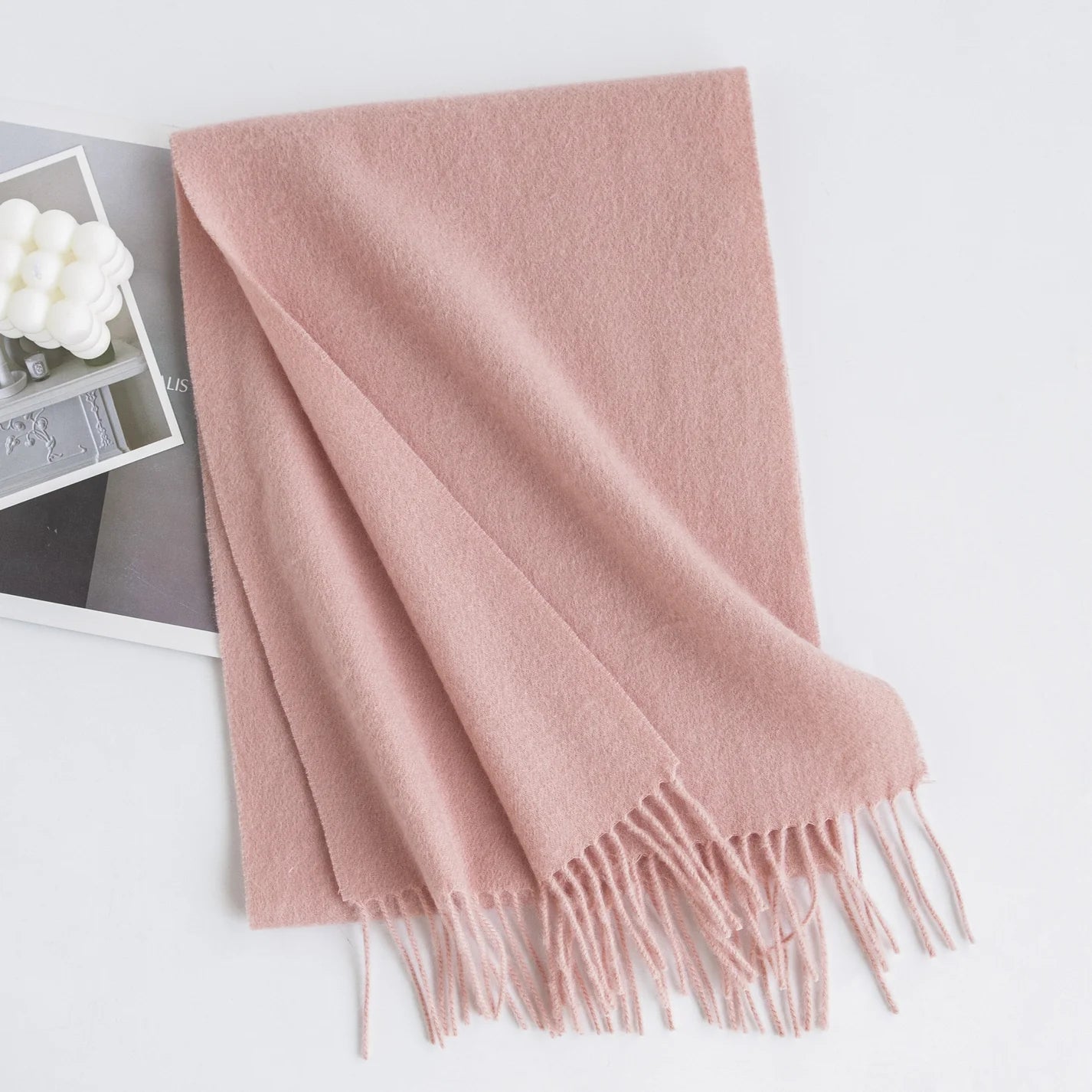 100% Wool Scarf Pink