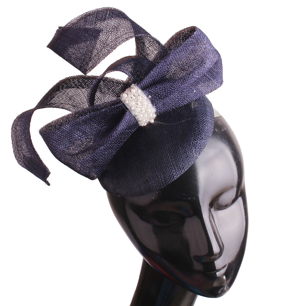 Chloe Navy Fascinator