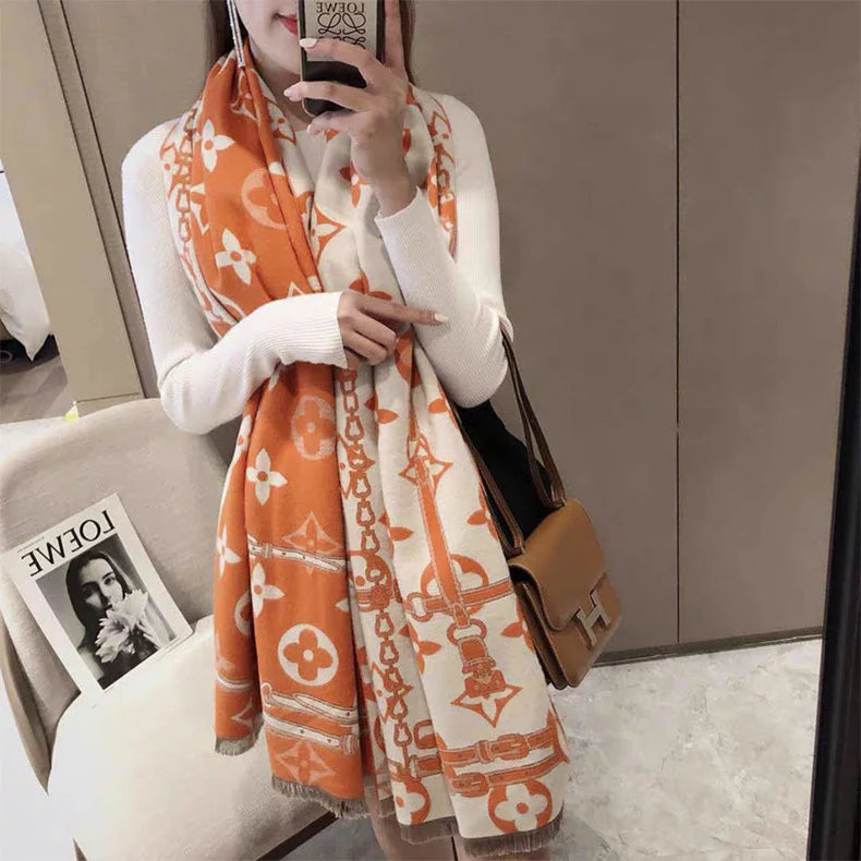 Lyla Cashmere Touch Scarf Orange