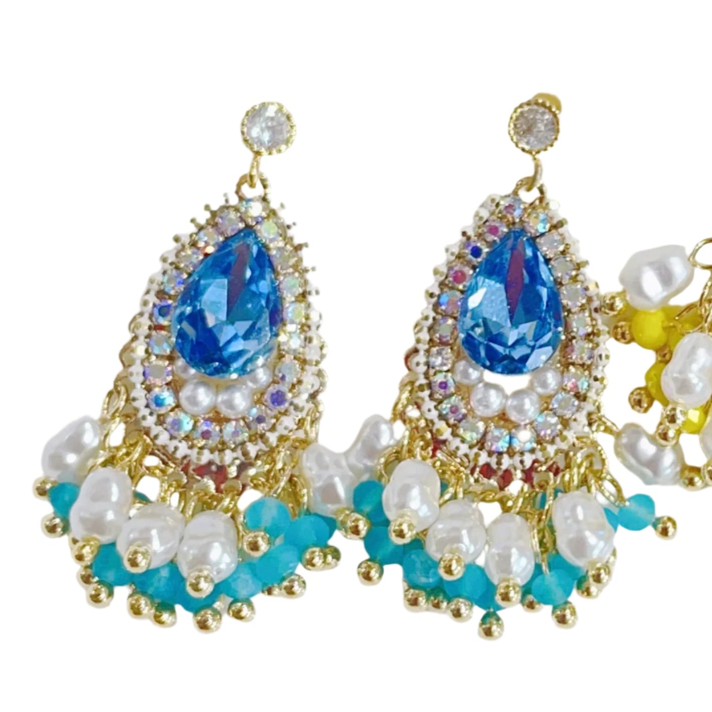 Blue Classic Small Chandelier Earrings