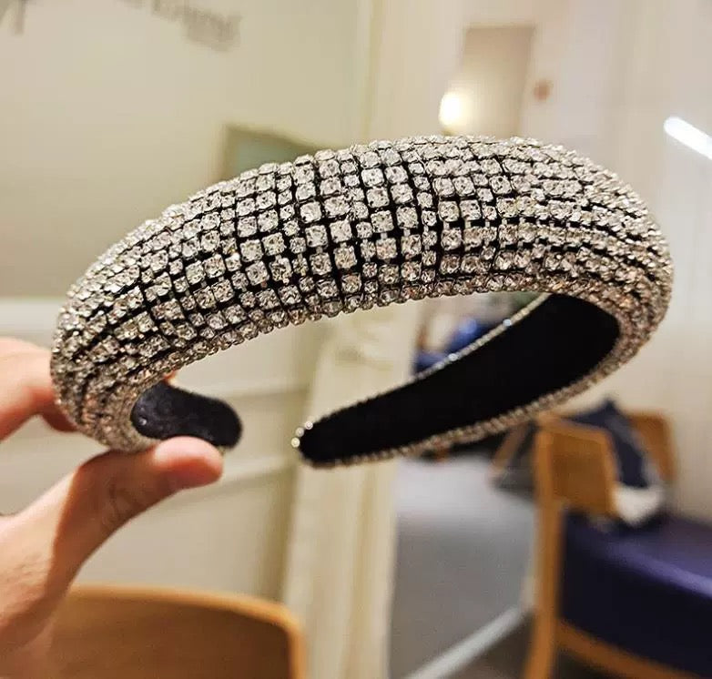 Silver Crystal Crown Hairband