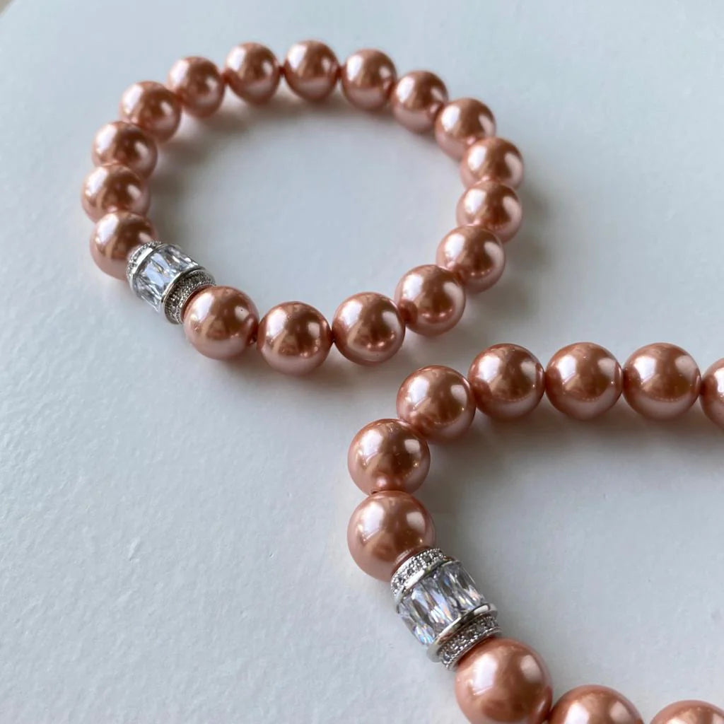 Orange Shell Pearl Set