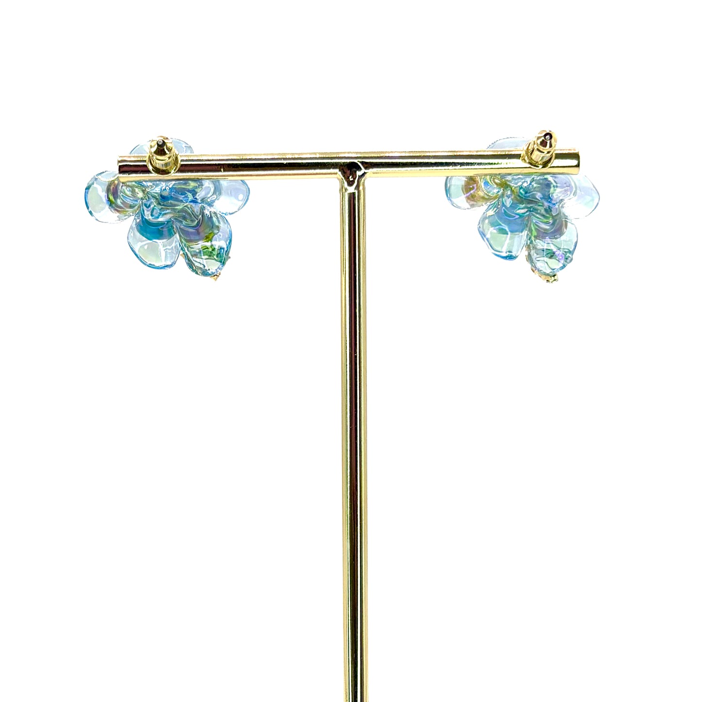 Blue Blooming Flower Studs