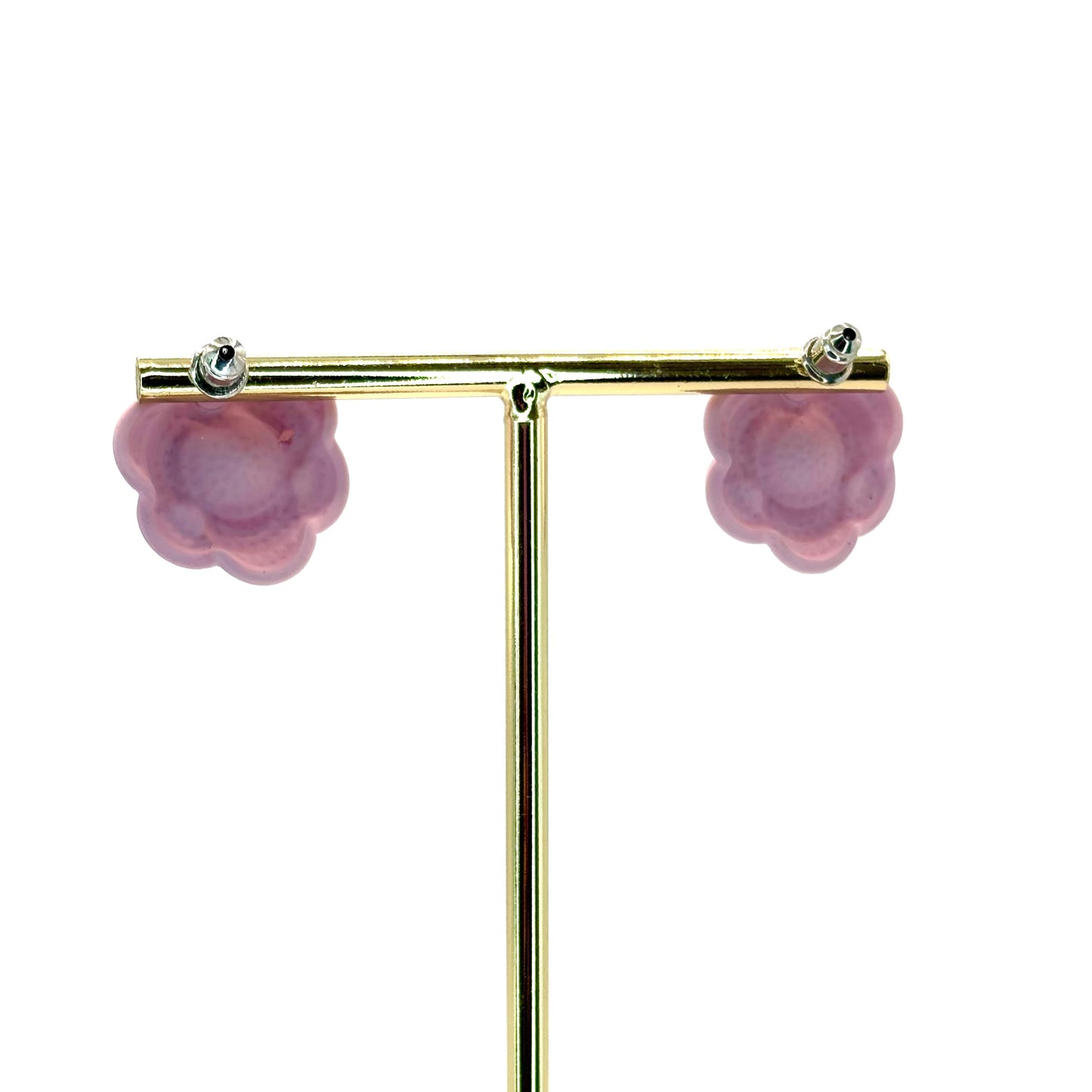 Pink Pearl Bud Flower Studs