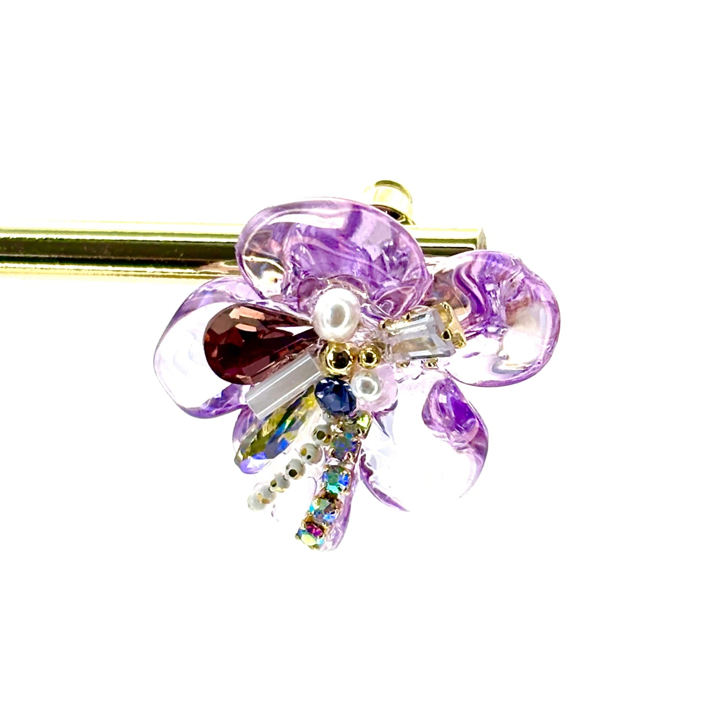 Purple Blooming Flower Studs