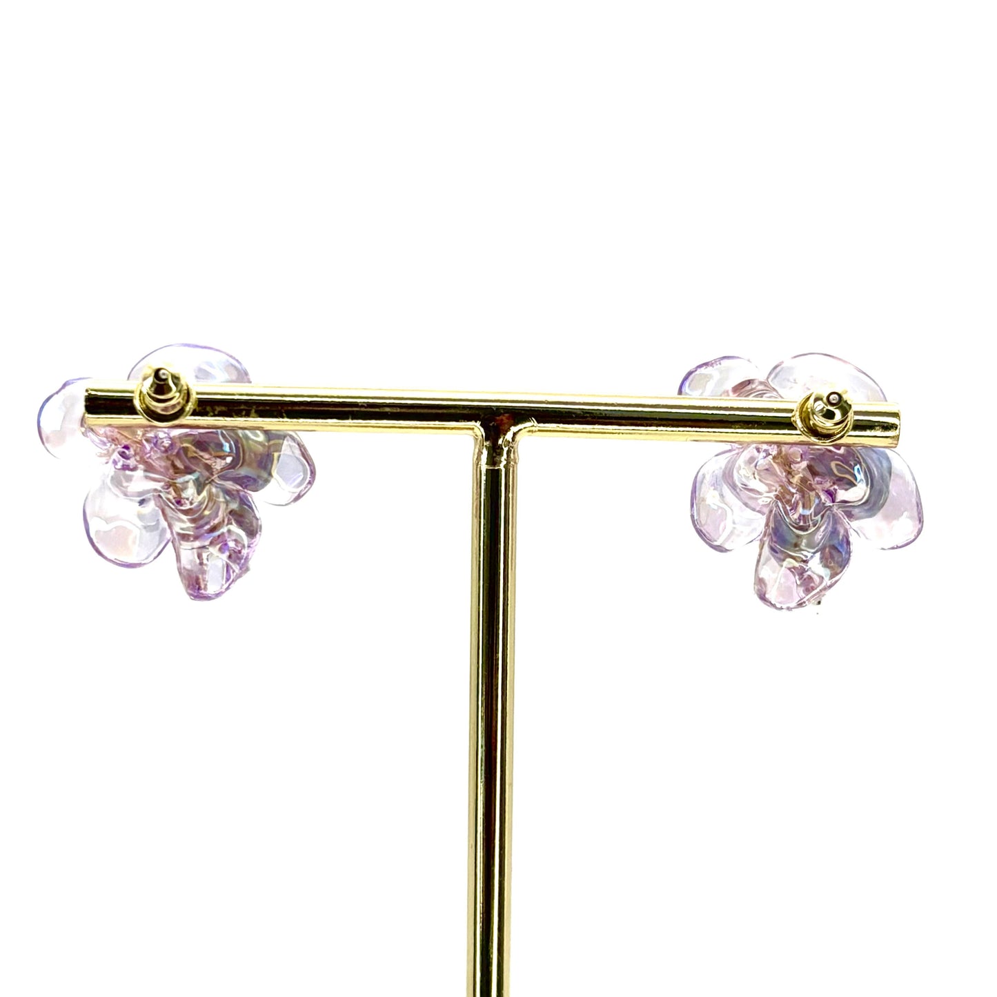 Purple Blooming Flower Studs