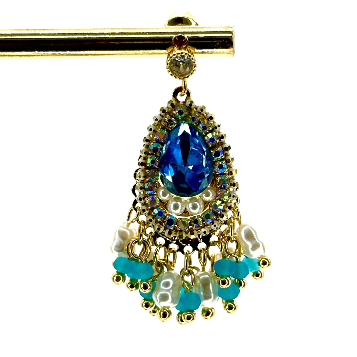 Blue Classic Small Chandelier Earrings