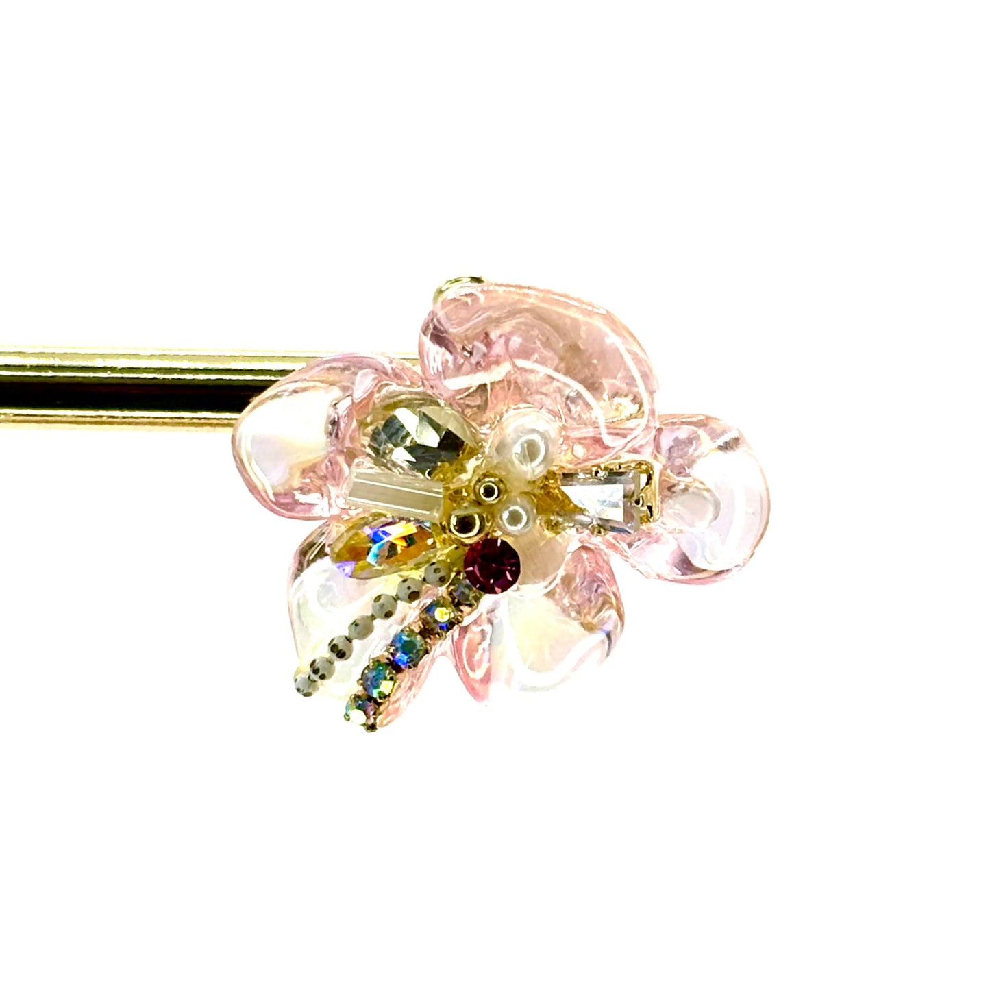 Pink Blooming Flower Studs