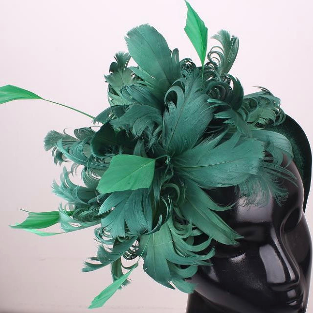 Forest Green Feather Hairband