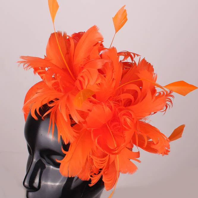 Orange Feather Hairband