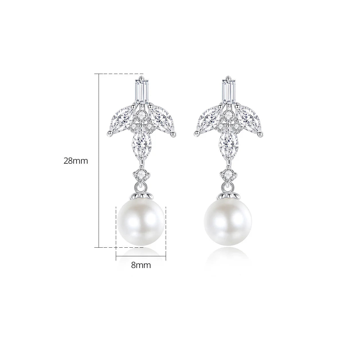 Bluebell Pearl Drop Earrings