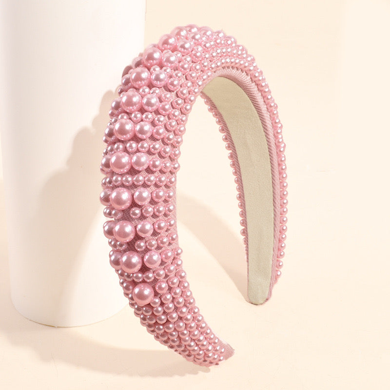 Hairband Pink Pearls