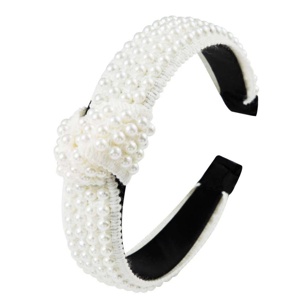 White Pearl Knot Hairband