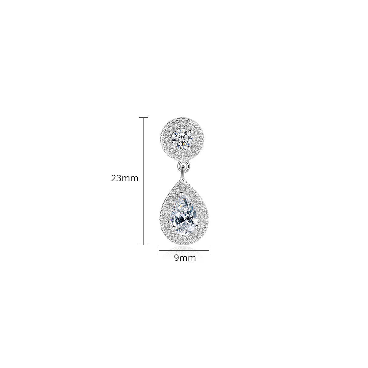 Fiona Small Crystal Drop Earrings