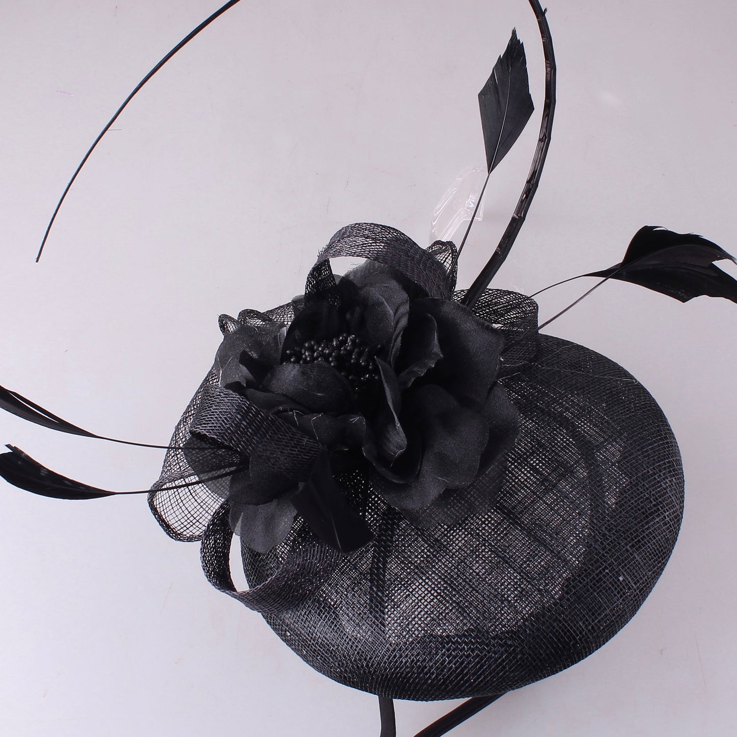 Black Flower Fascinator