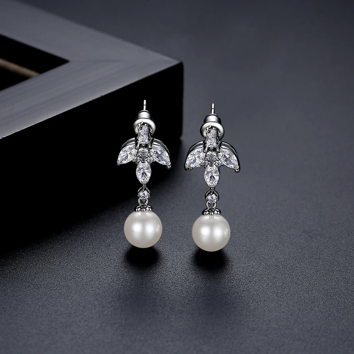 Bluebell Pearl Drop Earrings