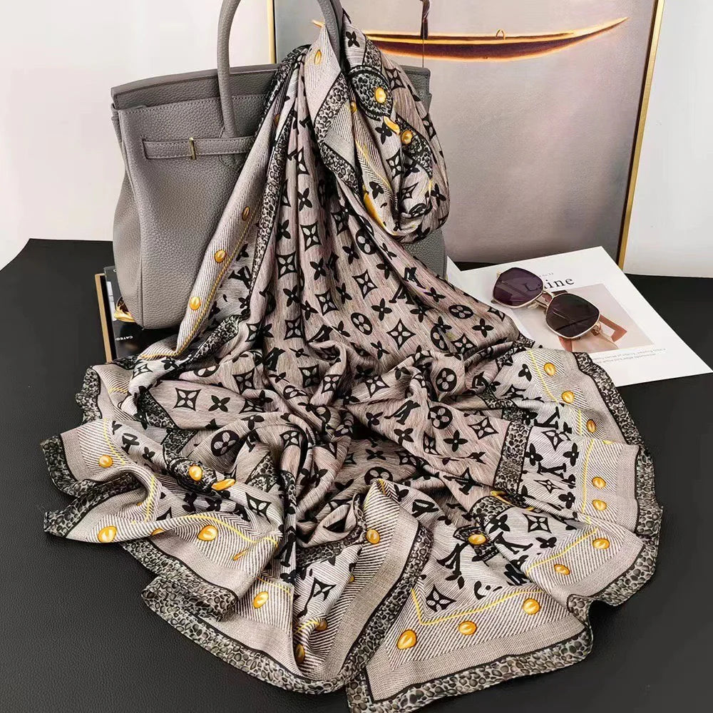 Louisa Silk Touch Scarf Pewter