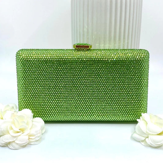 Brittany Glitz Clutch Lime