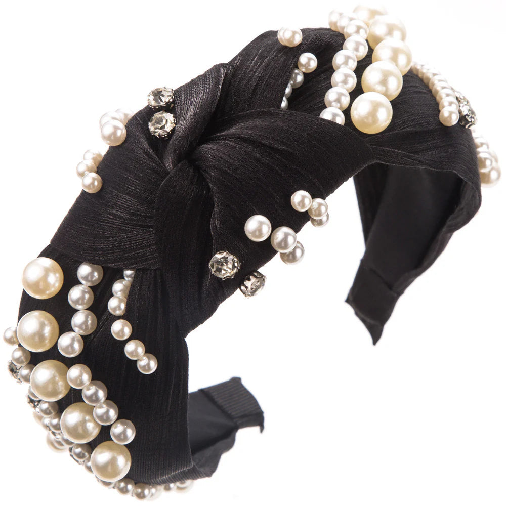 Black Pearl Knot Hairband