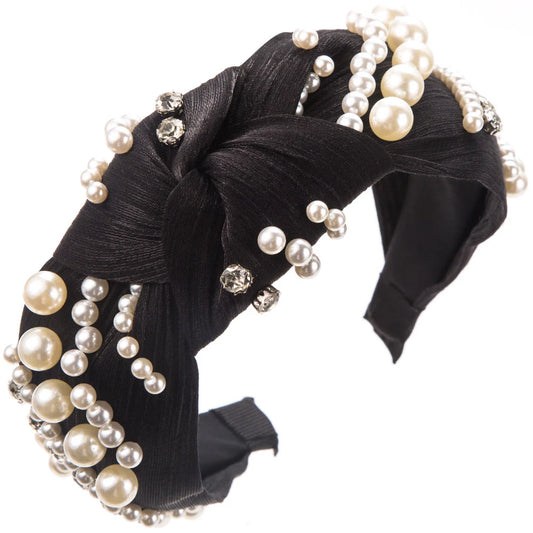 Black Pearl Knot Hairband