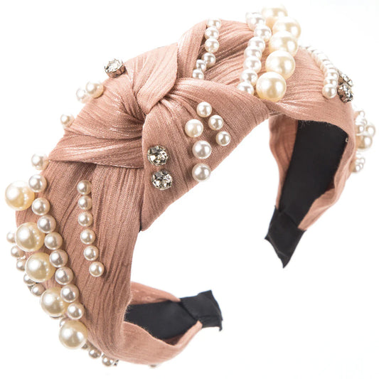 Rose Pearl Knot Hairband
