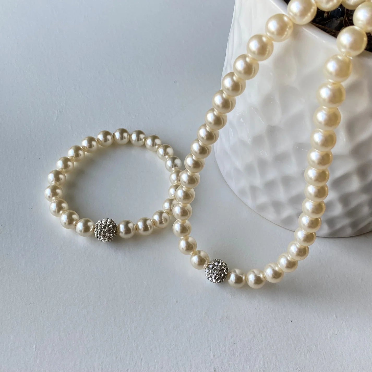 Cream Shell Pearl Set
