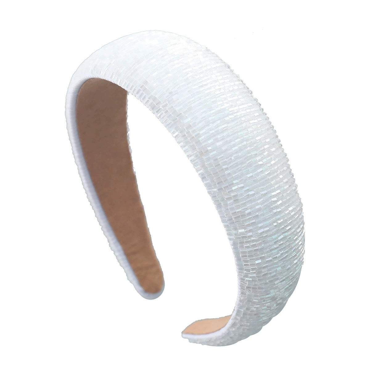 White Bead Hairband