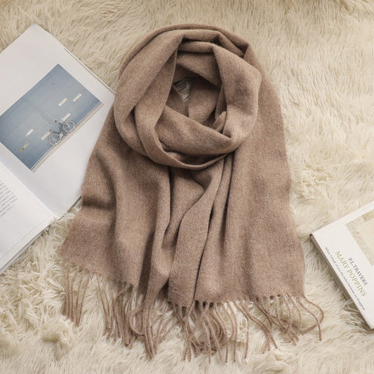 100% Wool Scarf Taupe