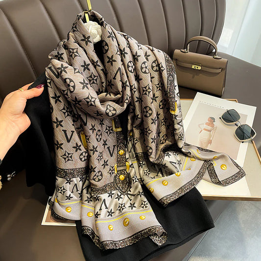 Louisa Silk Touch Scarf Pewter