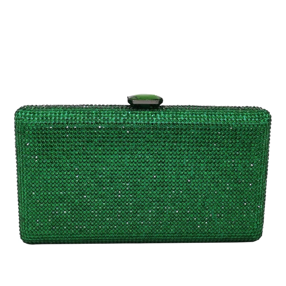 Brittany Glitz Clutch Green