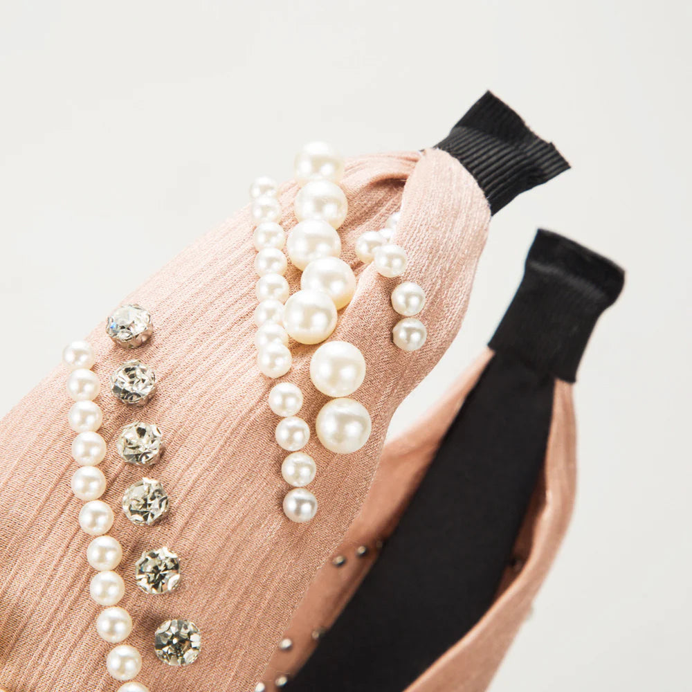 Rose Pearl Knot Hairband