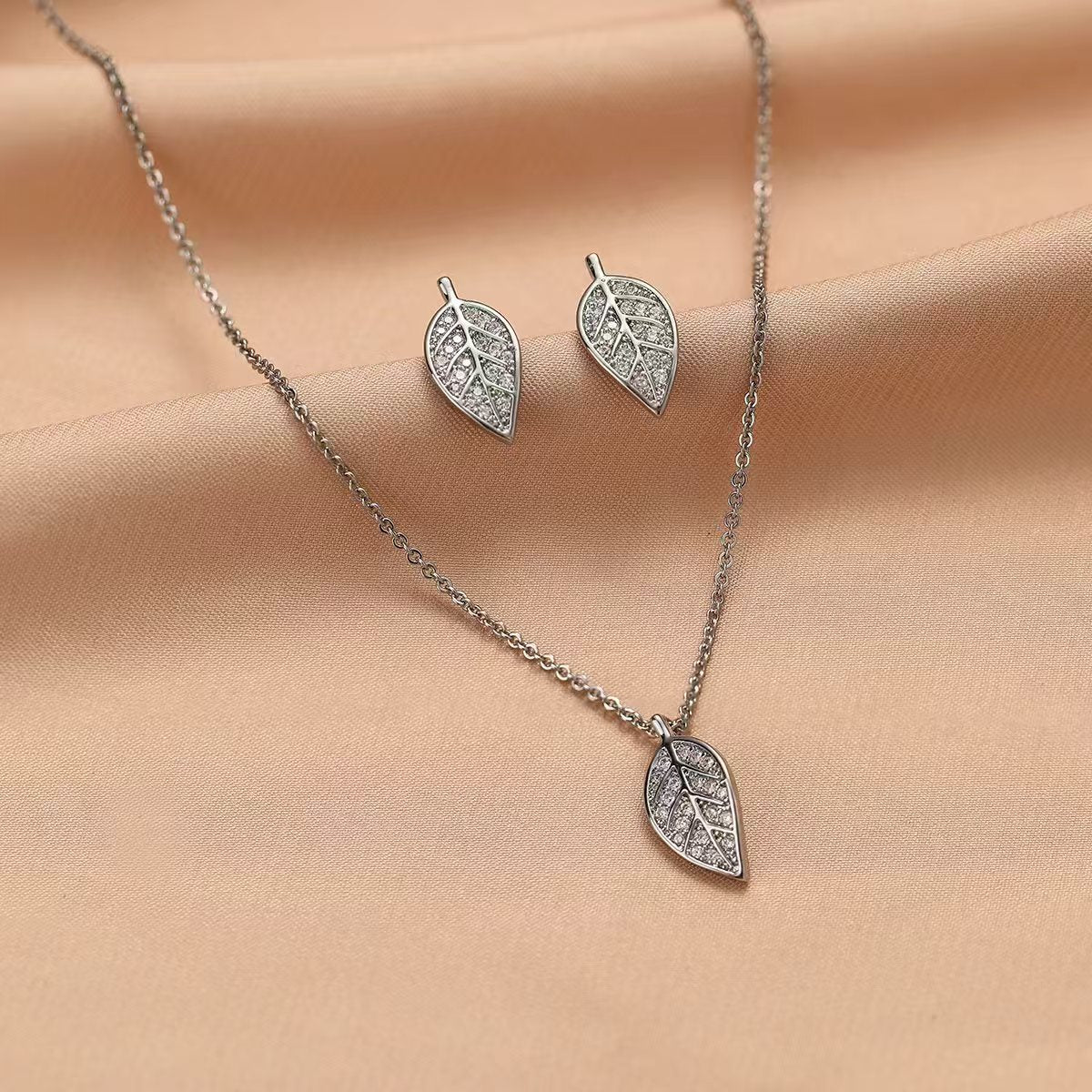 Fall Leaf Silver Set